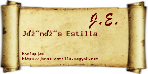Jónás Estilla névjegykártya