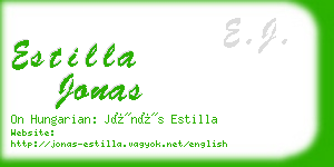 estilla jonas business card